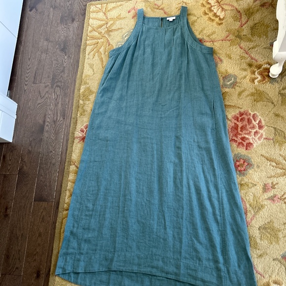 Pure J. Jill Linen Tank Maxi Dress – Size Large – Blue-Green – EUC - Picture 5 of 9
